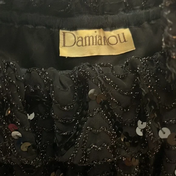 Vintage 1980s SEQUIN Slouchy Fit SEQUIN Drop Waist On/Off Shoulder Party… - Picture 7 of 9